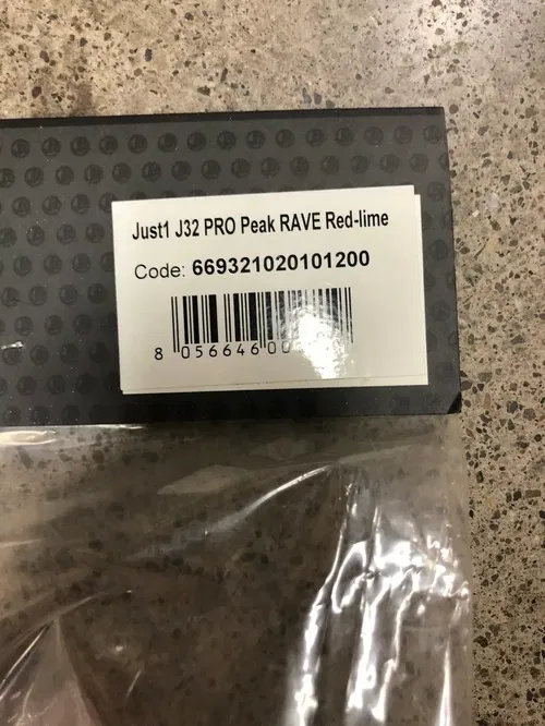 JUST1 J32 PRO REPLACEMENT HELMET PEAK VISOR RAVE RED LIME MX DIRT BIKE