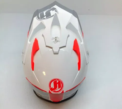 JUST1 J14 Helmet Line Silver White Gloss Medium M 607329018100004 Motorcycle