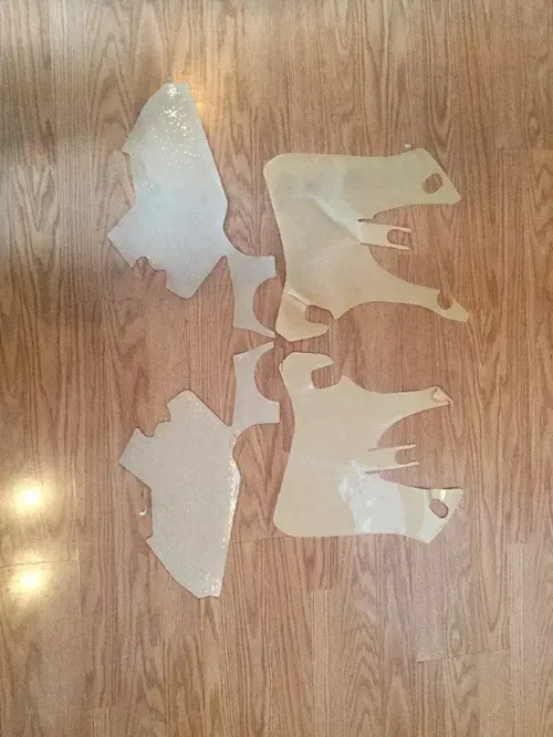 N-STYLE PRE-CUT DECALS CLEAR PROTECTOR BACKGROUND YAMAHA YZF250 YZF450 03/04 YZF