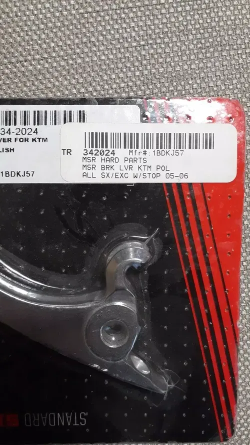MSR POLISHED STANDARD BRAKE LEVER KTM ALL SX EXC 2005 05