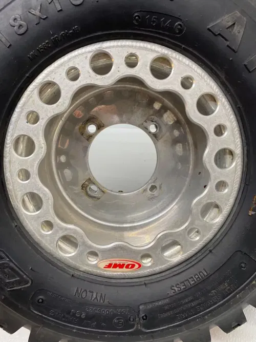 Rear DWT 8" OMF Beadlock Wheels & Tires Honda Suzuki Kawasaki 4/110 18X10X8 8x8