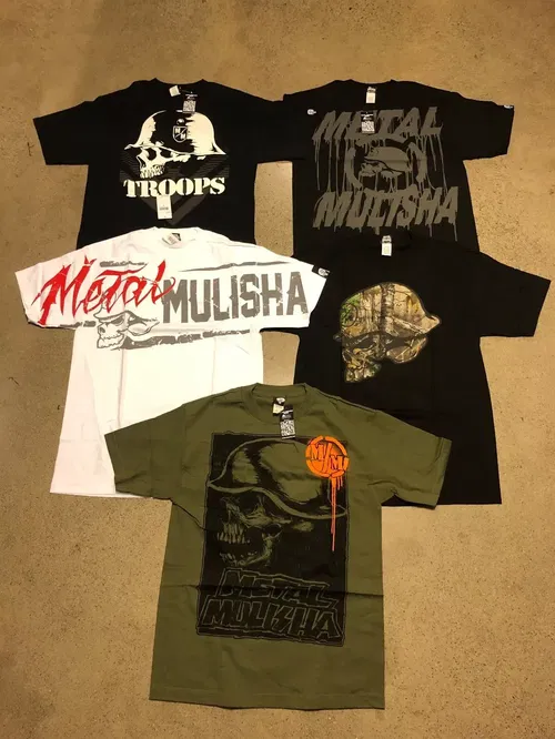 Metal Mulisha RISE UP HIDE GOO CLINKER TIES 5 T-Shirts Tee Medium M Short-Sleeve