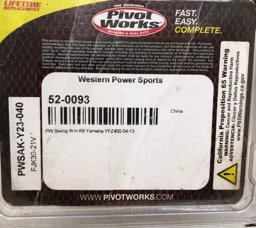 New Pivot Works Swing Arm Bearing Kit For 2004-13 Yamaha YFZ450 PWSAK-Y23-040