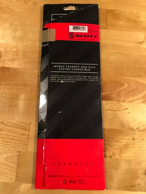 SCOTT 18 WORKS STANDARD MOTOSPORT CLEAR TEAR OFFS OFF TEAROFFS TEAROFF TEAR-OFF