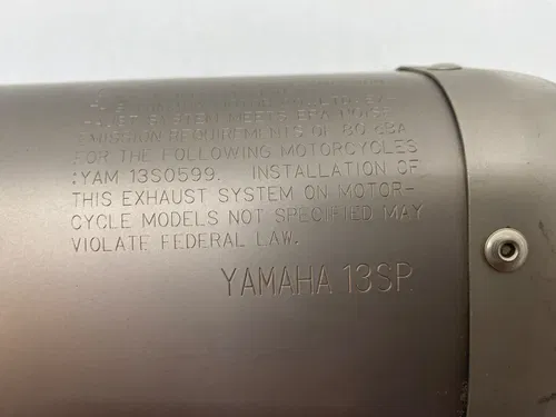 2010-2020 YAMAHA YZF 600 MUFFLER EXHAUST PIPE TITANIUM R6 YZFR6 YAM13S0599 13SR