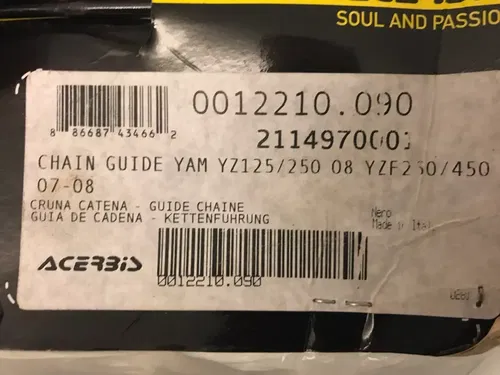 ACERBIS CHAIN GUIDE YAMAHA YZ125 YZ250 YZ 125 250 YZ250F YZ450F 211497000