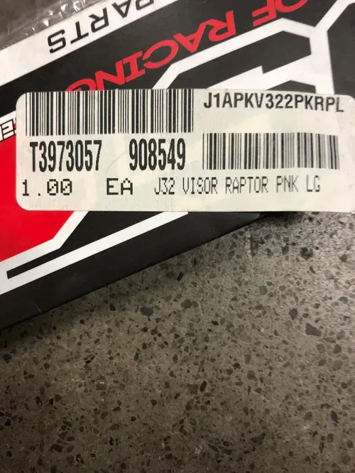 JUST1 J32 REPLACEMENT HELMET PEAK VISOR RAPTOR PINK LARGE MX DIRT BIKE