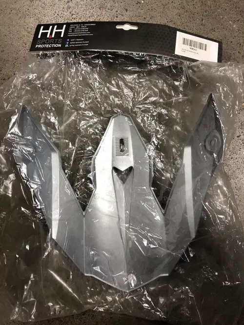 JUST1 J32 REPLACEMENT HELMET PEAK VISOR RAPTOR SILVER LARGE MX DIRT BIKE