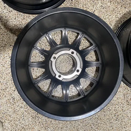 Raceline Alpha Beadlock 17" Wheels Silver (+25mm) Can-Am Maverick X3 Wheel Set
