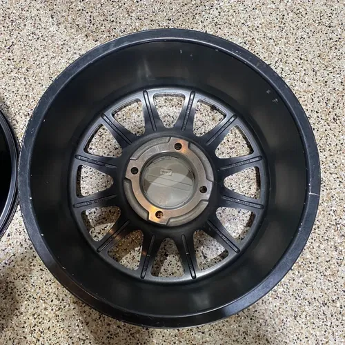 Raceline Alpha Beadlock 17" Wheels Silver (+25mm) Can-Am Maverick X3 Wheel Set