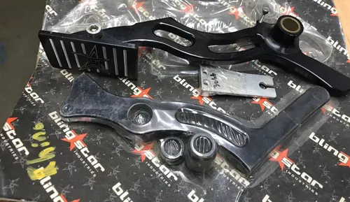 BLINGSTAR BILLET GAS PEDAL BRAKE SET YAMAHA RHINO 450 660 700 ALL YEARS