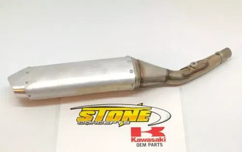 NEW OEM KAWASAKI KX450 KX450X 19-23 FULL EXHAUST MUFFLER HEADER HEAD PIPE CLAMP