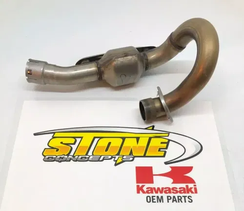 NEW OEM KAWASAKI KX450 KX450X 19-23 FULL EXHAUST MUFFLER HEADER HEAD PIPE CLAMP