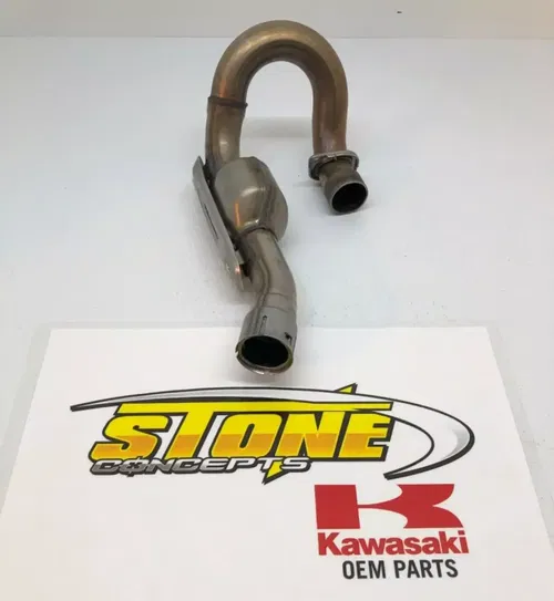 NEW OEM KAWASAKI KX450 KX450X 19-23 FULL EXHAUST MUFFLER HEADER HEAD PIPE CLAMP