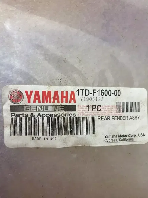 NEW YAMAHA YFZ450R PLASTIC REAR BLUE FENDERS FENDER 1TD 14 15 16 17-24 YFZ 450R