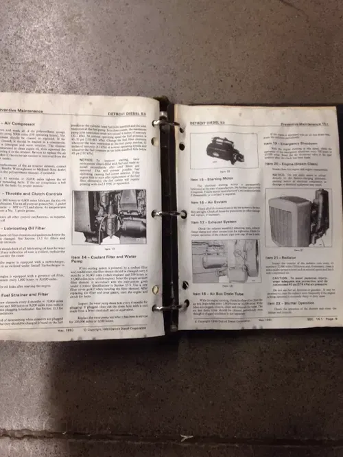 DETROIT DIESEL ENGINES SERIES 53 SUPPORT MAINTENANCE MANUAL NSN 2815-01-295-7458