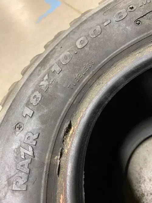 USED 18X10X8 REAR TIRE MAXXIS RAZR MX TRX 250R 450R 400EX LTR450 LTZ400 300EX S