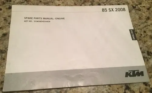 KTM SPARE PARTS SPM ENGINE MANUAL 2008 08 85 SX USA 85SX 3CM080404HEN ENGLISH