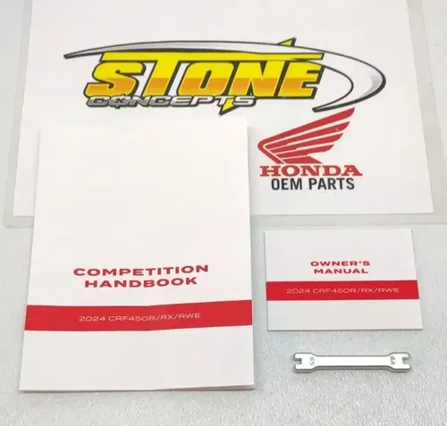 OEM 24 Honda CRF450R Owner's Manual Competition Handbook Book Tool Spoke Wrench