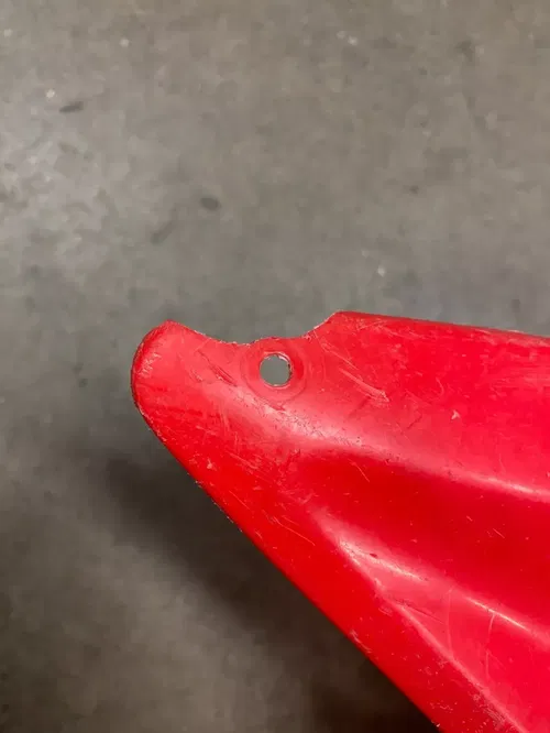 HONDA 450R TRX450R FRONT FENDER PLASTIC 2004 2005 RED LEFT 04 05 OEM