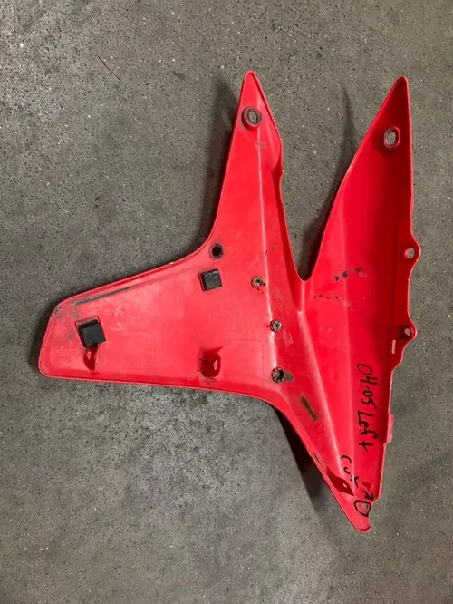 HONDA 450R TRX450R FRONT FENDER PLASTIC 2004 2005 RED LEFT 04 05 OEM