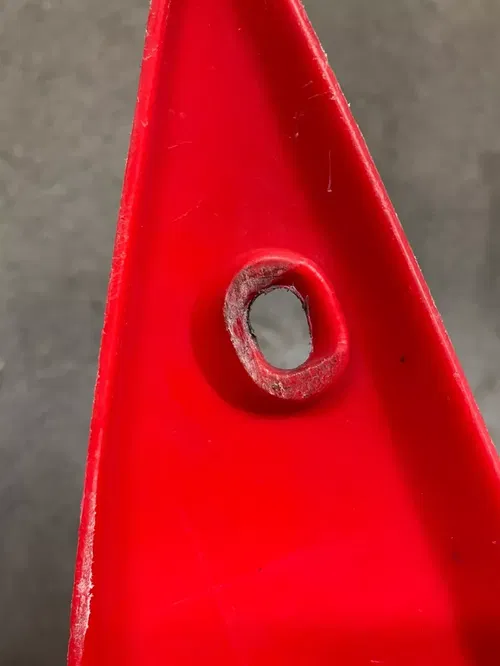 HONDA 450R TRX450R FRONT FENDER PLASTIC 2004 2005 RED LEFT 04 05 OEM