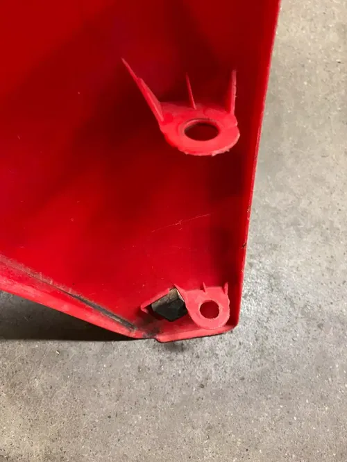 HONDA 450R TRX450R FRONT FENDER PLASTIC 2004 2005 RED LEFT 04 05 OEM