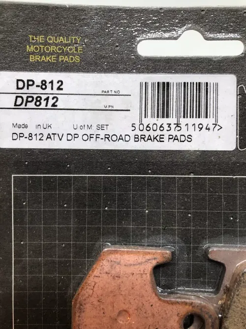 DP Brakes DP811 Standar Rear Brake Pads Honda TRX250R yamaha YFZ450R