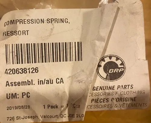 Can-Am Maverick X3 Turbo / Defender clutch Compression Spring 1000 420638124