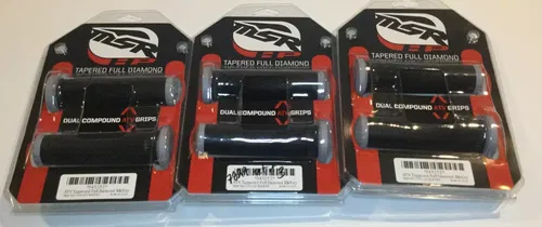 MSR HP RACING 3 PACKS HANDLEBAR HANDLE BAR GRIPS TAPERED FULL DIAMOND TRX450R