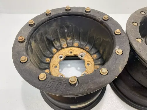 Rear Hiper Beadlock Wheels Tech 3 10" Diameter Honda TRX 450R 300EX 250R LTR450