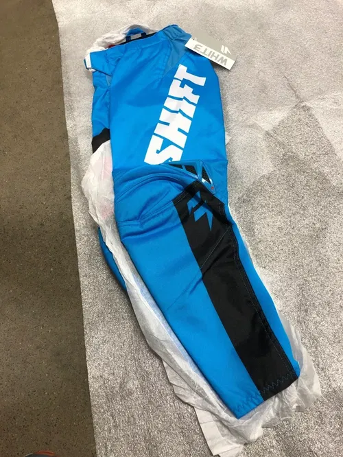 SHIFT RACING PANTS SIZE 26 BLUE YOUTH WHIT3 TARMAC ATV MX OFF-ROAD 450R YZ