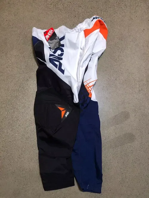 ANSR ANSWER A16 SYNC PANTS SYNCRON RACING WHITE BLACK ORANGE ADULT MENS SIZE 42