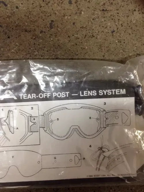 SCOTT 10 BLUR CLEAR GOGGLE TEAR OFF OFFS TEAROFF TEAROFFS TEAR-OFFS 89 87 83