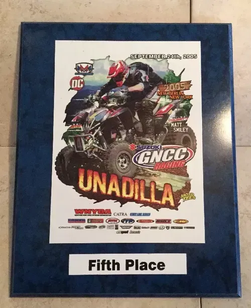 POLARIS PREDATOR ATV GNCC RACING PLAQUE AWARD LAEGER'S MATT SMILEY  ROLL DESIGN