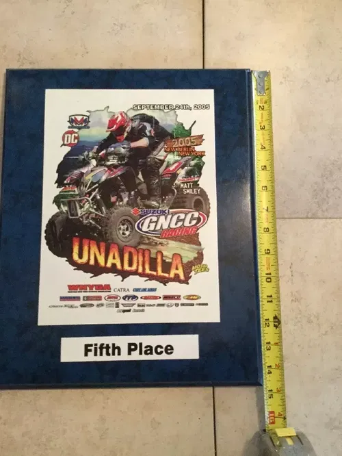 POLARIS PREDATOR ATV GNCC RACING PLAQUE AWARD LAEGER'S MATT SMILEY  ROLL DESIGN
