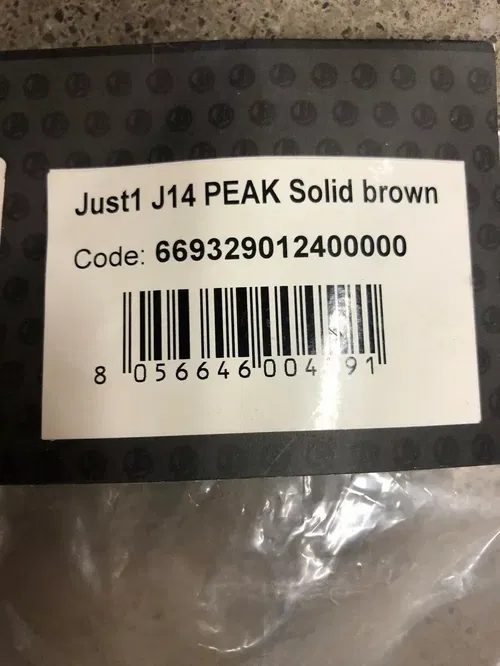 JUST1 J14 REPLACEMENT HELMET PEAK VISOR SOLID BROWN MX MOTORCYCLE DIRT BIKE
