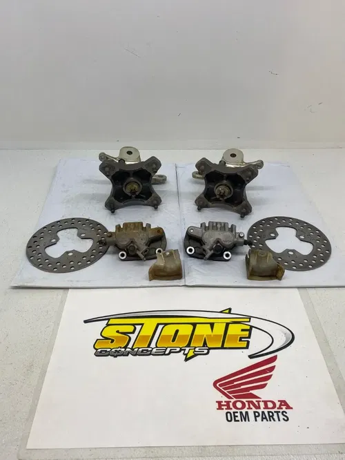 HONDA TRX450R TRX 450R FRONT END WHEEL HUBS SPINDLES CALIPERS UPDATE 250R C
