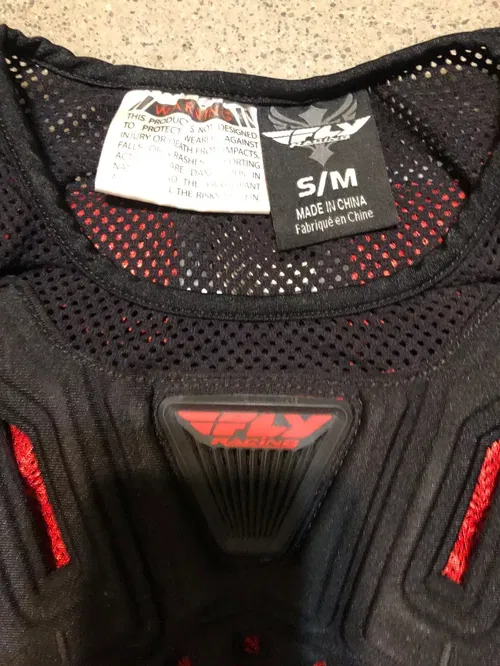 FLY RACING CHEST PROTECTOR ROOST GUARD UNDER-JERSEY FOAM PAD SMALL/MEDIUM SM/MED