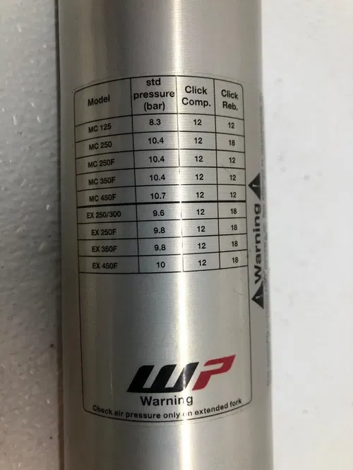 WP 48mm Xact Air Forks Fork 16-23 KTM Husky GasGas 450 125 250 300 450 350 SX XC