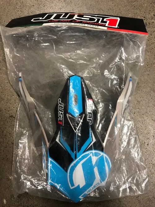 JUST1 J32 REPLACEMENT HELMET PEAK VISOR MOTO X BLUE DIRT BIKE MOTORCYCLE