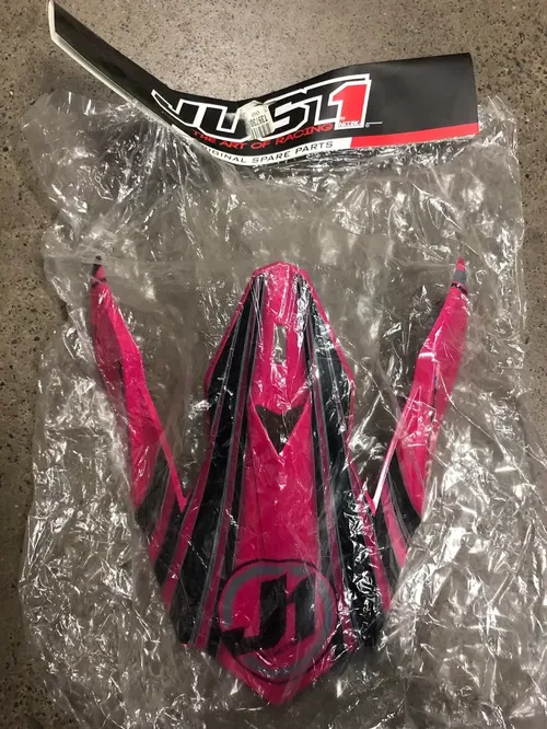JUST1 J32 REPLACEMENT HELMET PEAK VISOR RAPTOR PINK SMALL MX DIRT BIKE