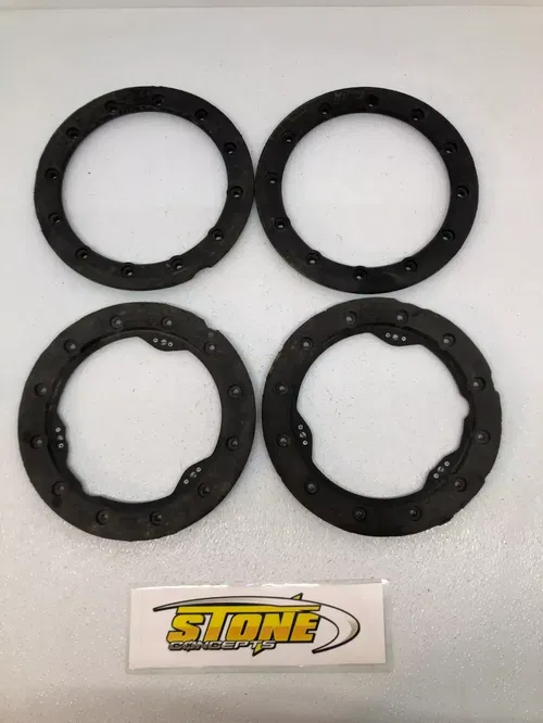 (4) 10" HIPER CARBON FIBER FRONT WHEEL BEADLOCK RINGS CF1 TECH3 RING SET TRX YFZ