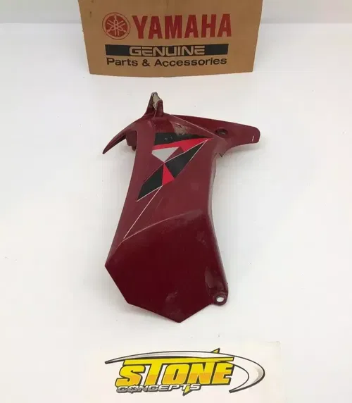 OEM YAMAHA 14-24 YFZ450R YFZ 450R LEFT SIDE RADIATOR AIR SCOOP SHROUD BURGUNDY