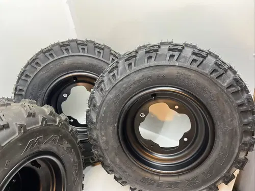 FRONT/REAR WHEELS/MAXXIS RADIAL TIRES YAMAHA STOCK WARRIOR 350 20X10X9 21X7X10