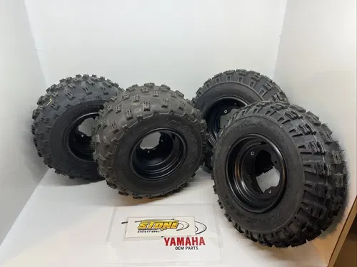 FRONT/REAR WHEELS/MAXXIS RADIAL TIRES YAMAHA STOCK WARRIOR 350 20X10X9 21X7X10