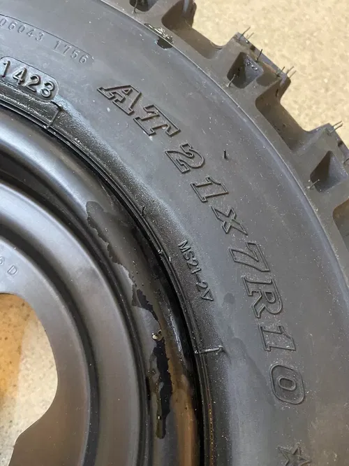 FRONT/REAR WHEELS/MAXXIS RADIAL TIRES YAMAHA STOCK WARRIOR 350 20X10X9 21X7X10