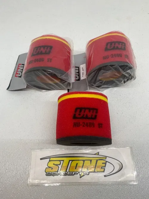QTY 3 Suzuki LTR450 UNI AIR FILTER LTR 450 NU-2489ST SET OF 3 NEW FOAM FILTERS