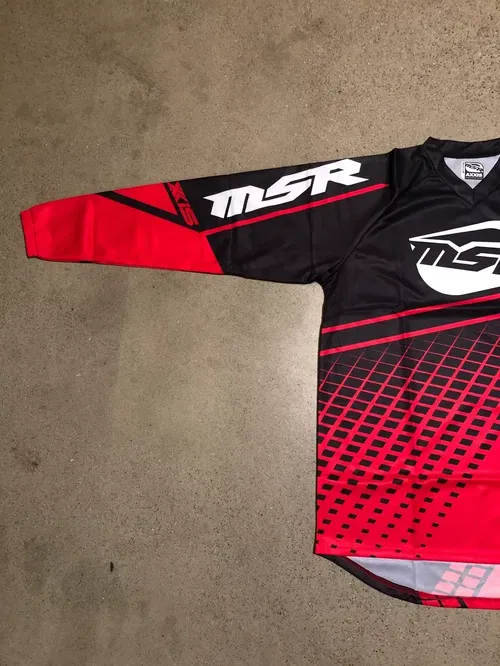 MSR M16 AXXIS BLACK RED JERSEY ADULT MENS SIZES M L XL 2XL MEDIUM LARGE