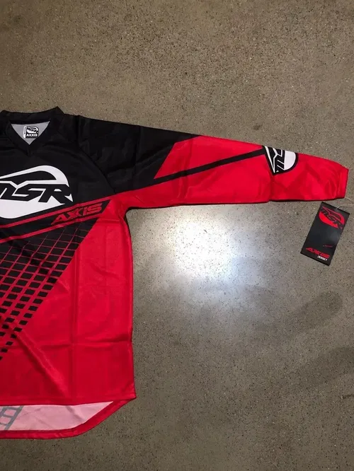 MSR M16 AXXIS BLACK RED JERSEY ADULT MENS SIZES M L XL 2XL MEDIUM LARGE
